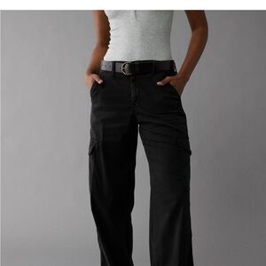 American Eagle Dreamy Drape Black Cargo